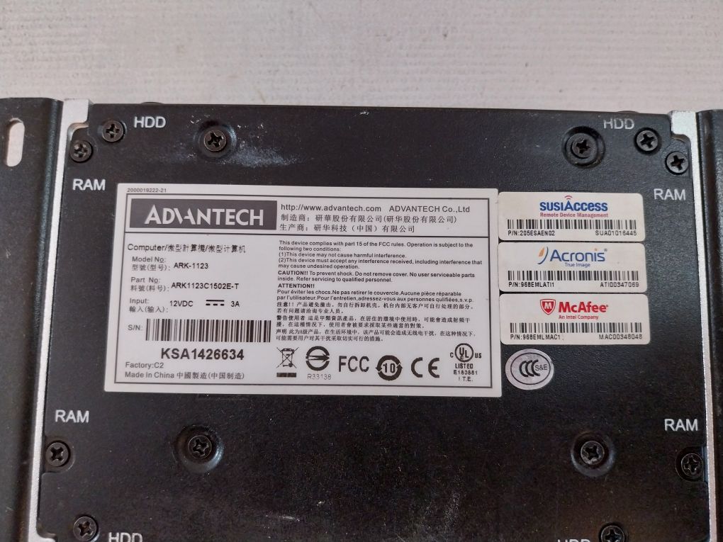 Advantech Ark-1123 Passive Cooled Industrial Computer Fsp036-rbbn2 Switching Power Adapter Set