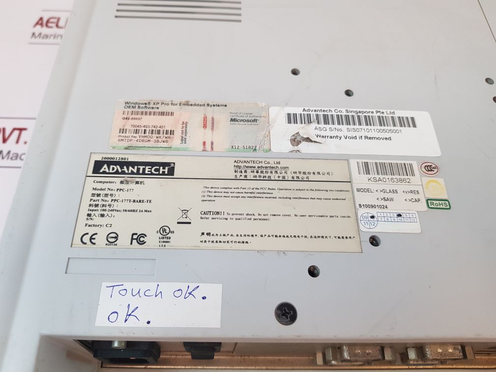 Advantech Ppc-177T-bare-te Operator Touch Panel Ppc-177