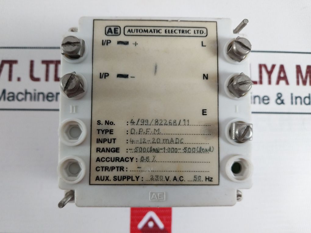 Ae-automatic Electric D.P.F.M. Meter 230V.A.C 50Hz