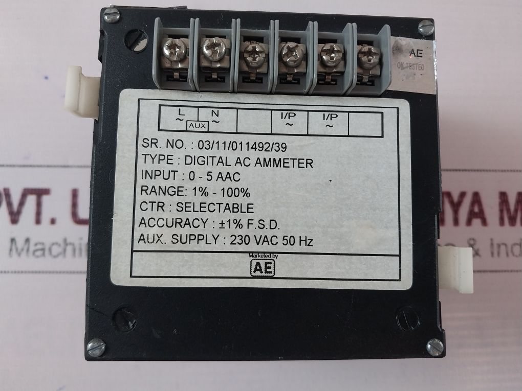 Ae Digital Ac Meter 0-5 Aac 1%-100%