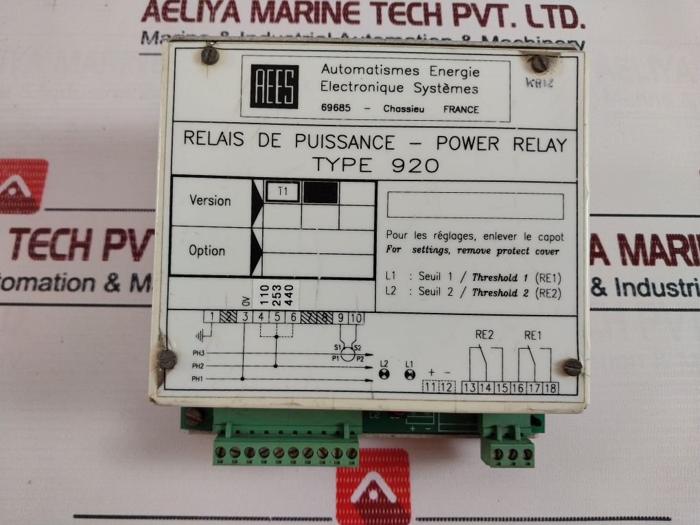 Aees Type 920 Directional Power Relay
