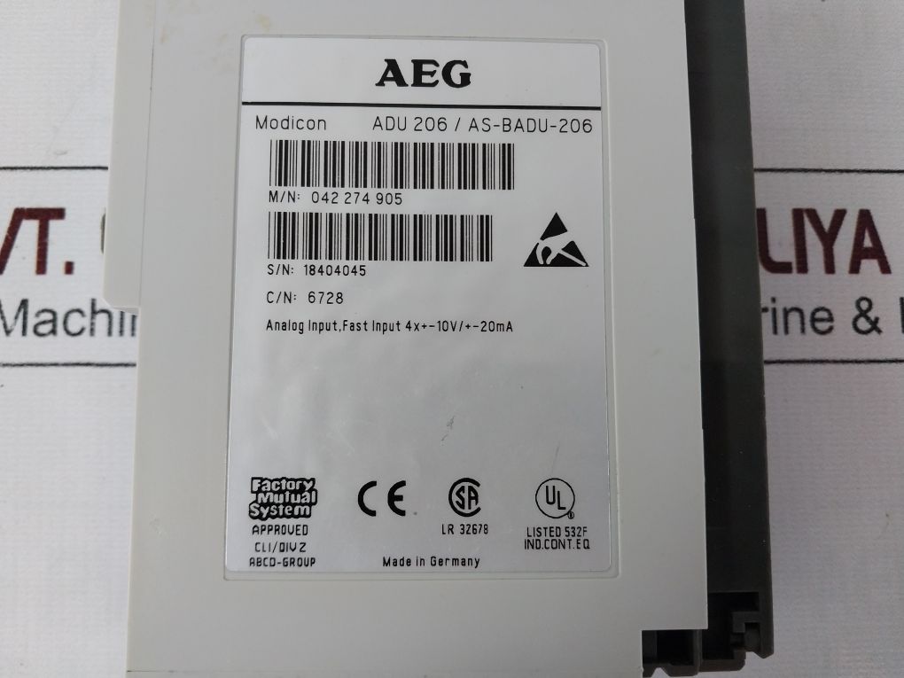 Aeg Adu 206 Analog Input Module