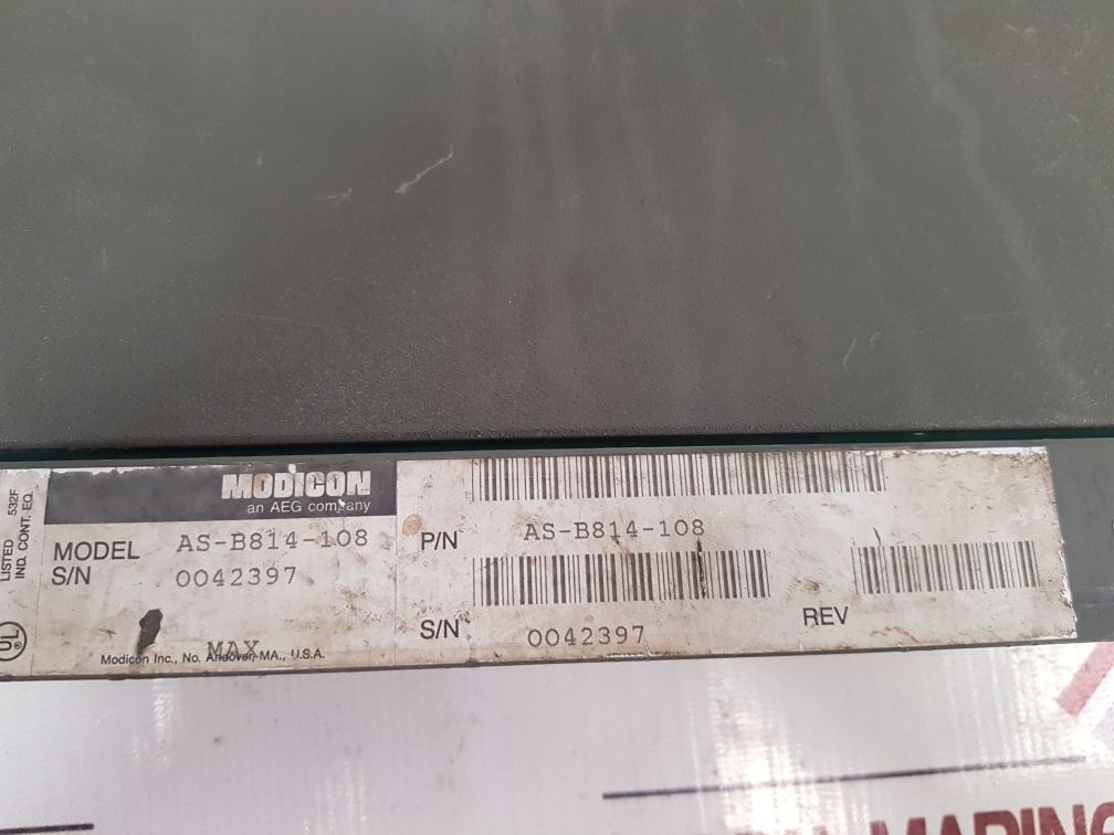 Aeg Modicon As-b814-108 Relay Output Module