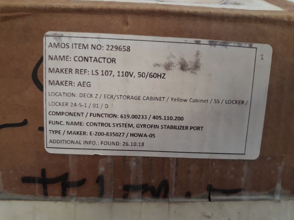 Aeg Ls 107 Contactor 910-337-141-58