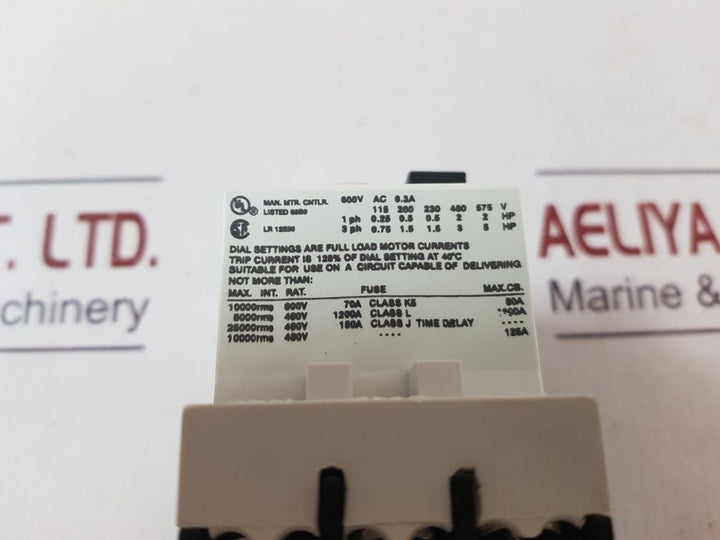 Aeg mbs 25 manual motor starter 910-201-208