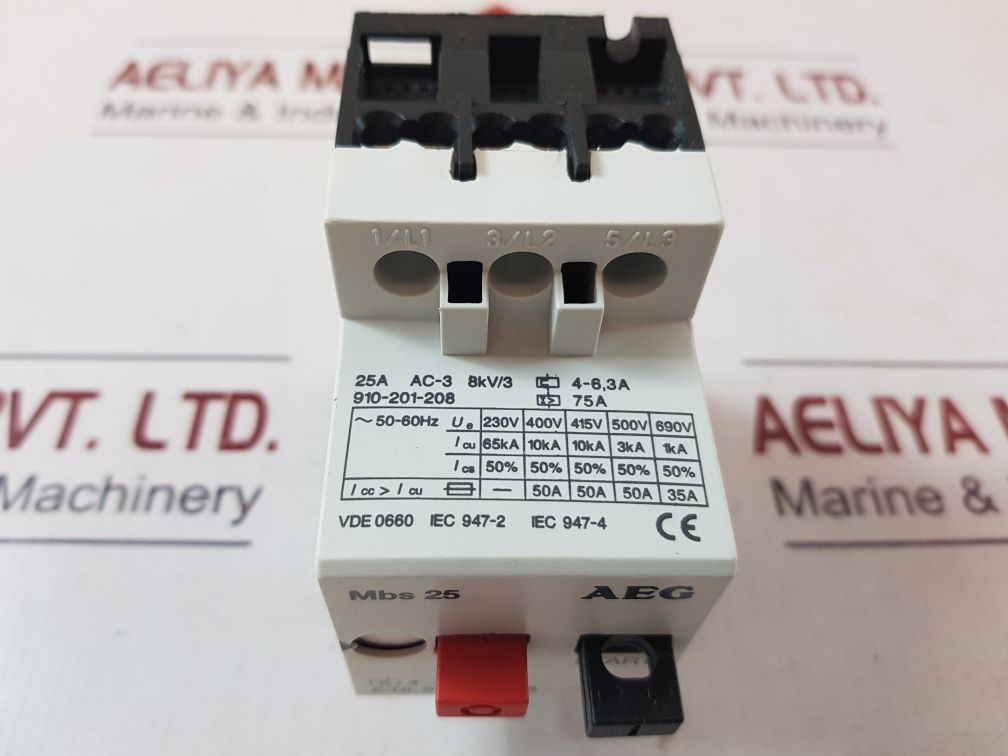 Aeg mbs 25 manual motor starter 910-201-208