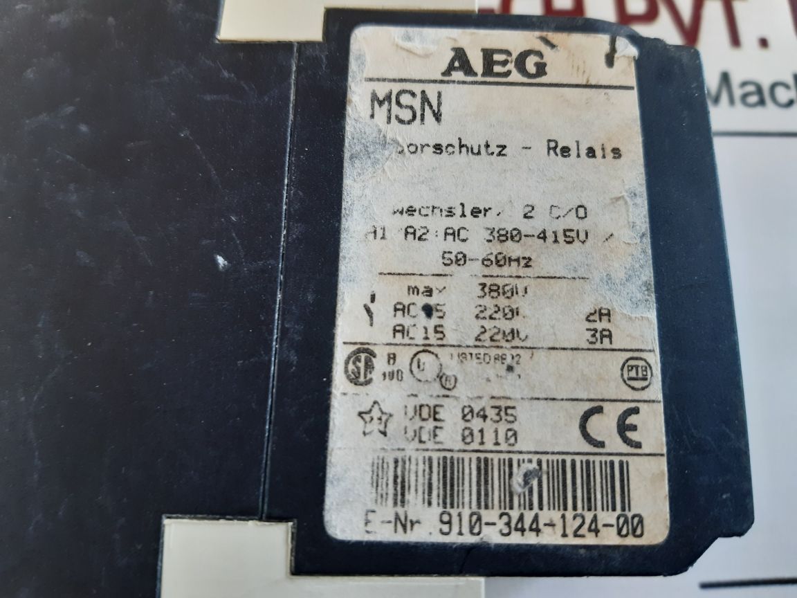 Aeg Msn Motor Protection Relay
