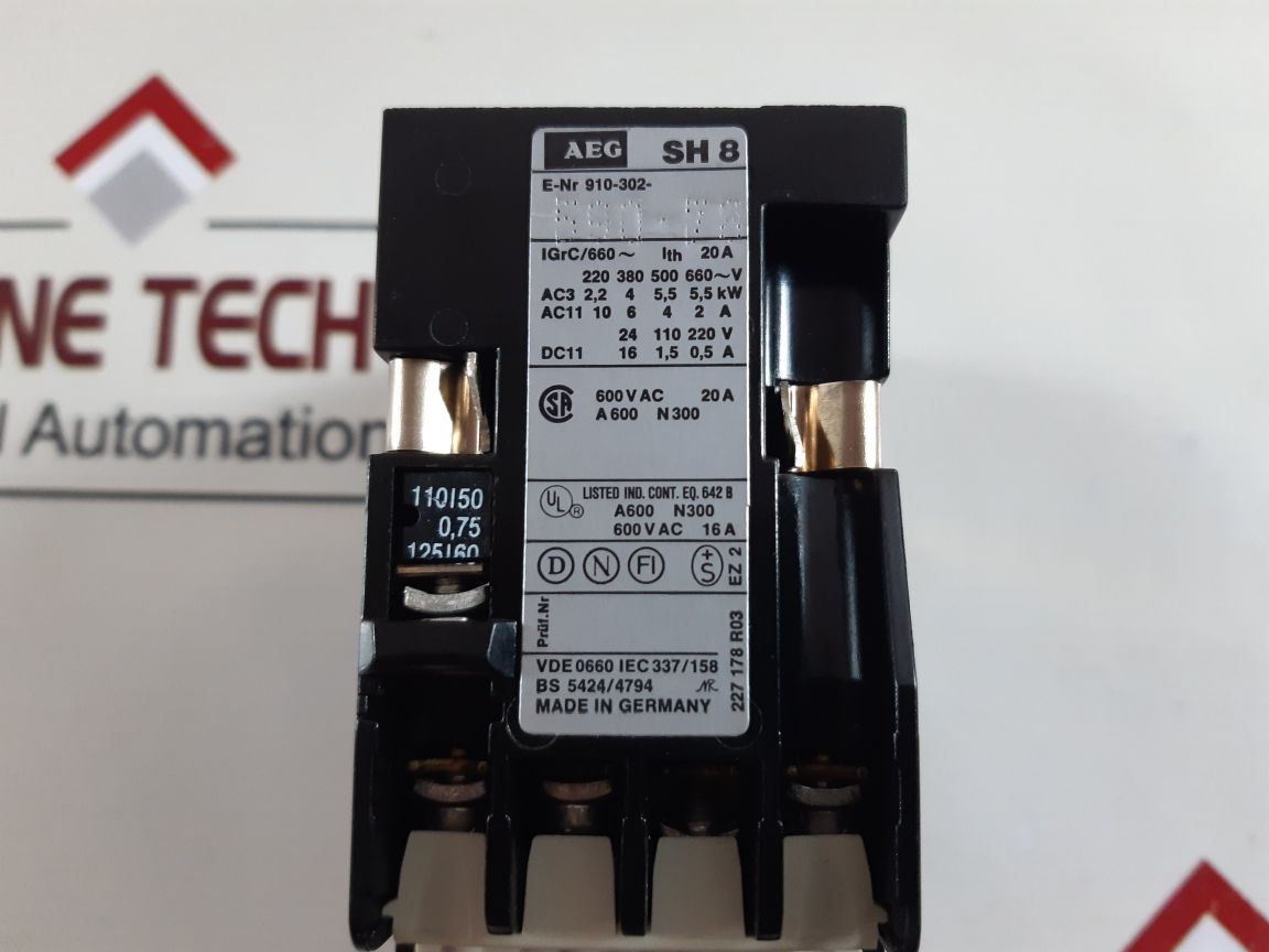 Aeg sh8 62e contactor