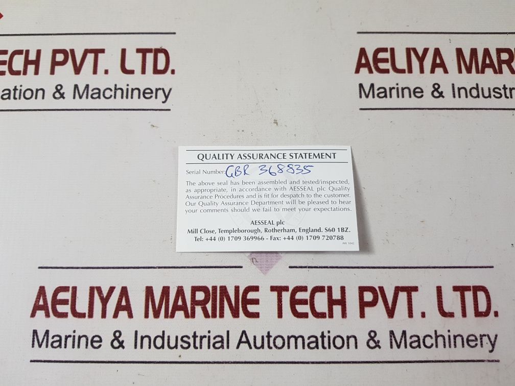 Aesseal 4Aszc0038V01 Mechanical Seal