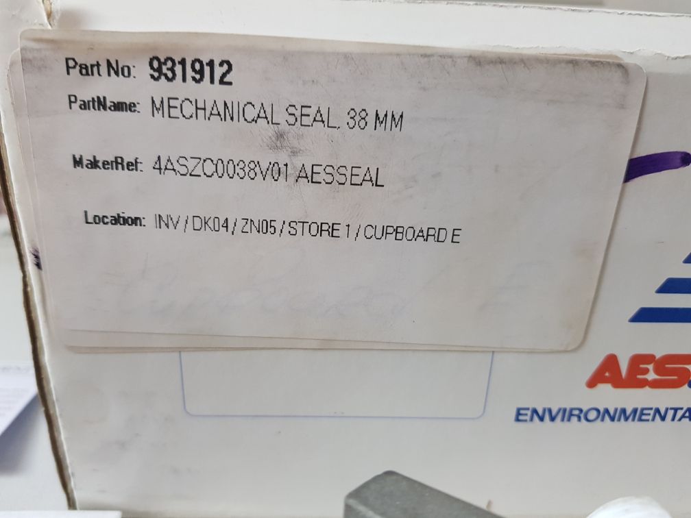 Aesseal 4Aszc0038V01 Mechanical Seal