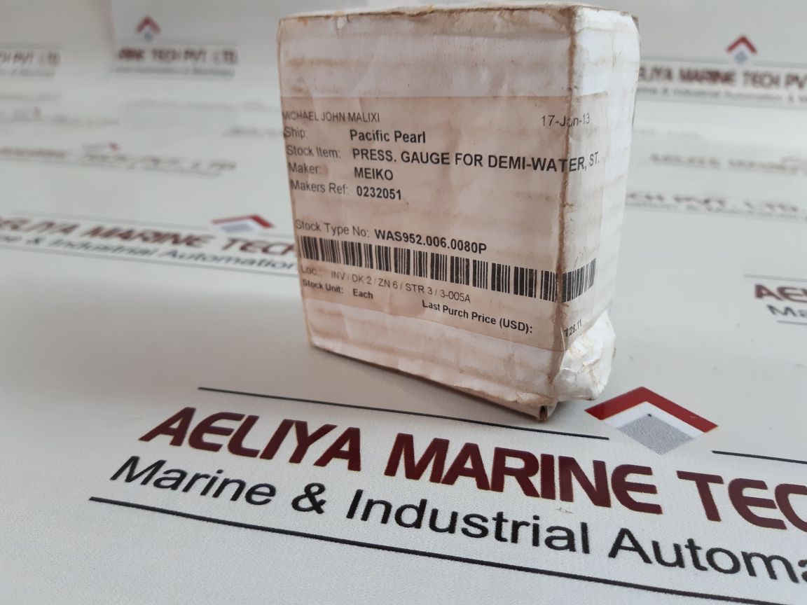 Afriso En 837 Cl.1.6 Pressure Guage 0 To 6 Bar 0 To 86 Psi
