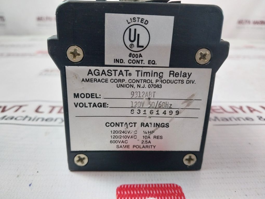 Agastat 9312Abt Timing Relay 120V