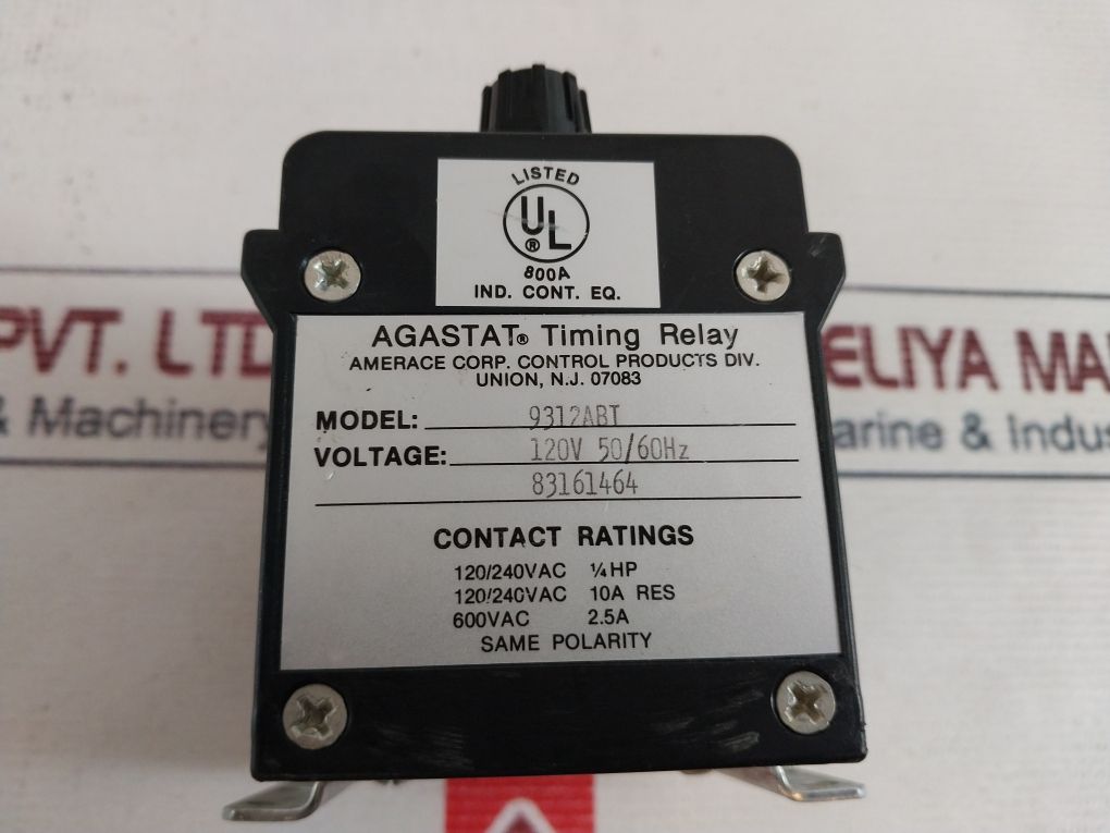 Agastat 9312Abt Timing Relay 120V 50/60Hz