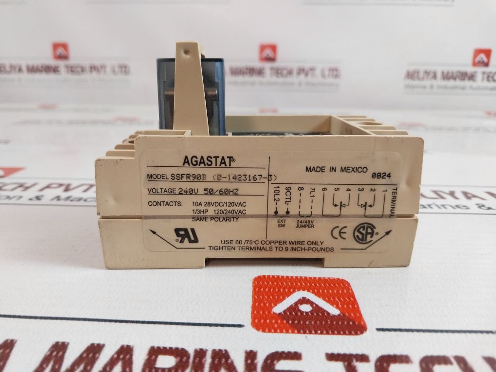 Agastat Tyco Ssfr90B Timing Relay 3Sec-10Hrs