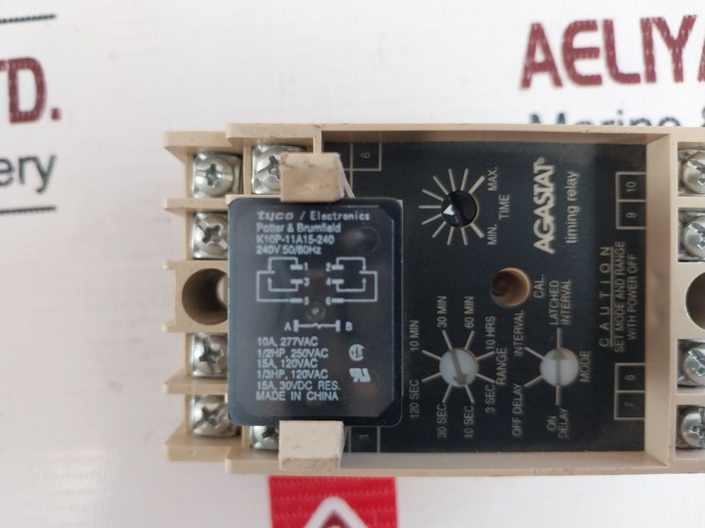 Agastat Tyco Ssfr90B Timing Relay 3Sec-10Hrs
