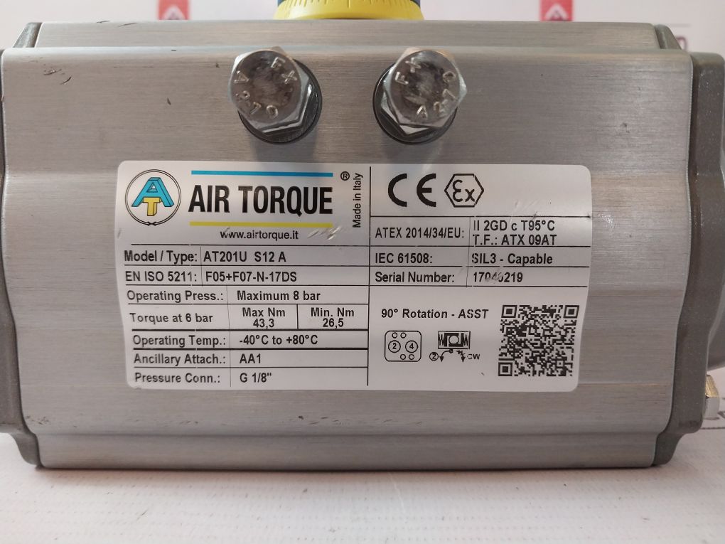 Air Torque At201U S12 A Pneumatic Actuator