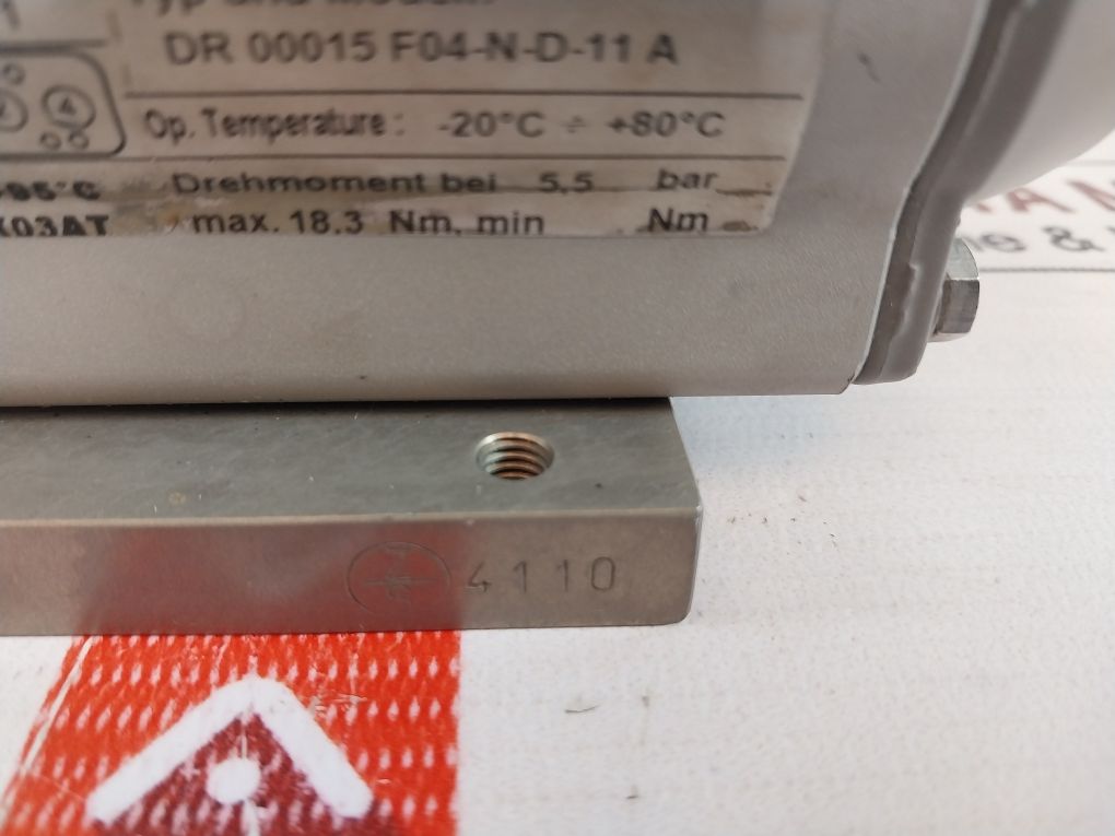 Air Torque Dr 00015 F04-n-d-11A Pneumatic Actuator 8 Bar