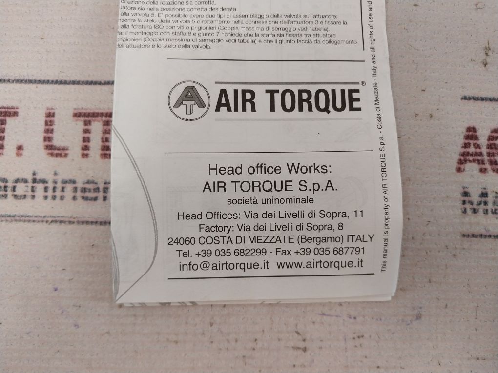 Air Torque Dr/Sc00060U Pneum Actuator Service Kit