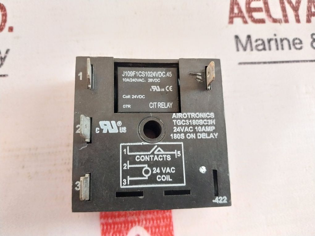 Airtronics Tgc3180Sc3H Cube Relay Timer 24V Ac 10 Amp