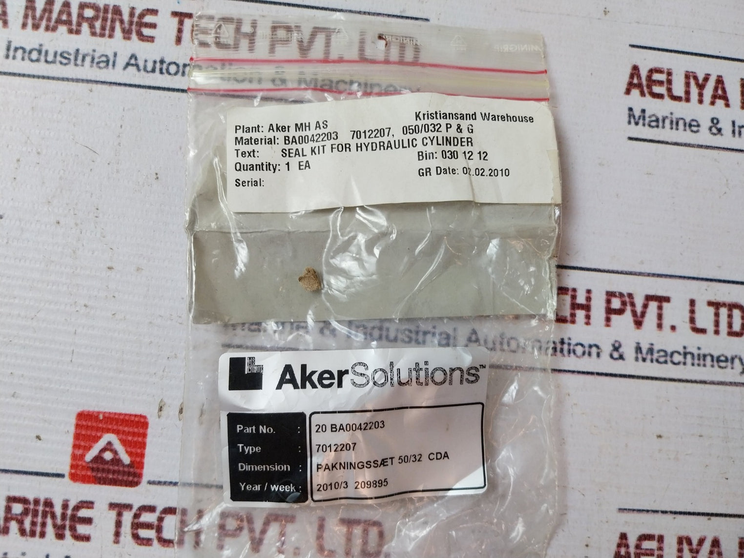 Aker 7012207 Tubular Feeding Machine Seal Kit For Hydraulic Cylinder Ba0042203