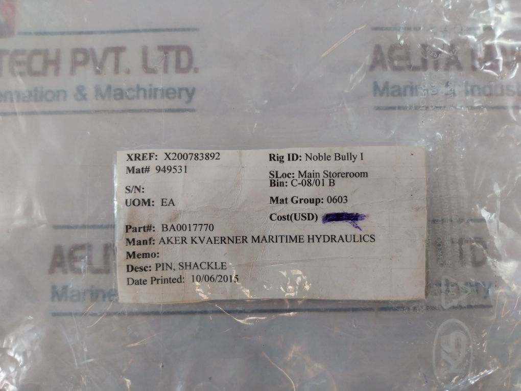 Aker Ba0017770 Shackle Pin 176687
