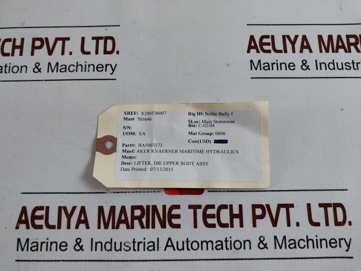 Lot Of 7x Aker Ba5003173 Lifter, Die Upper Body Assy