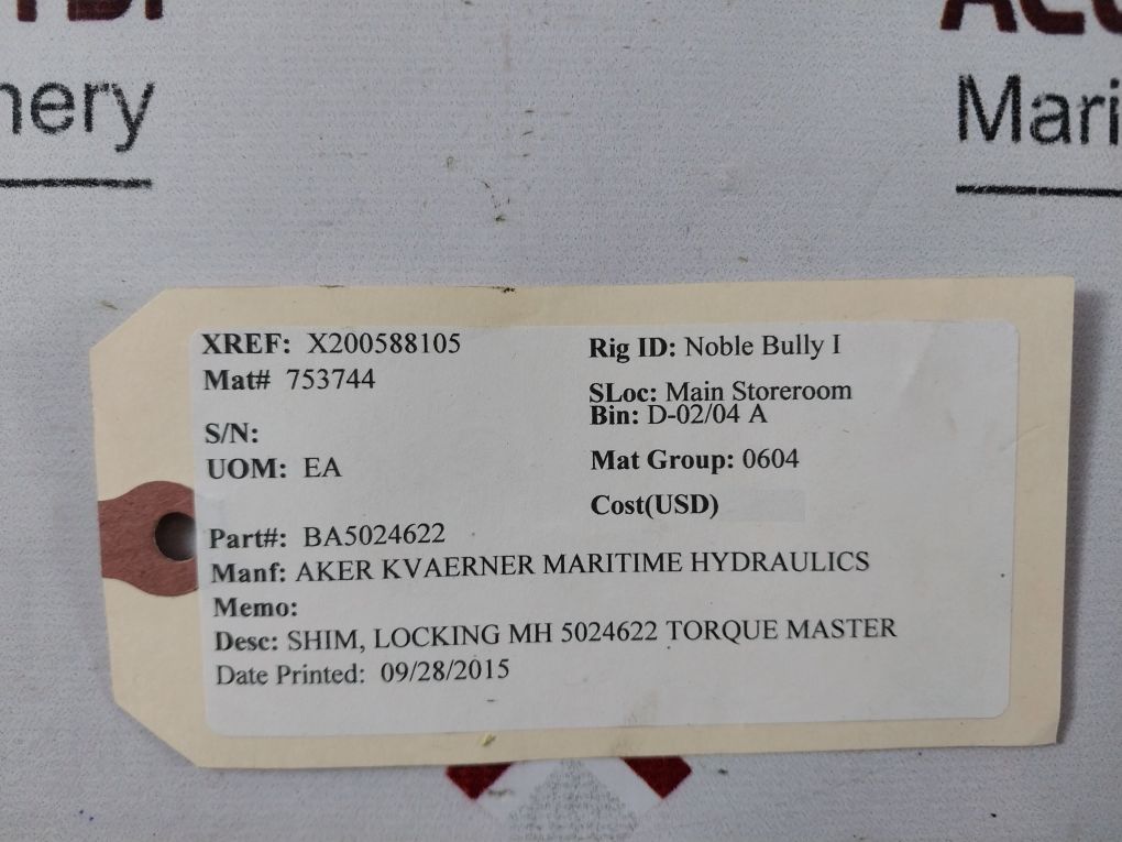 Lot Of 4X Aker Ba5024622 Locking Mh 5024622 Torque Master