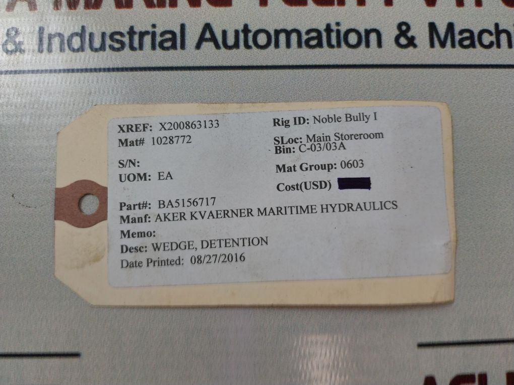 Aker Ba5156717 Wedge Detention