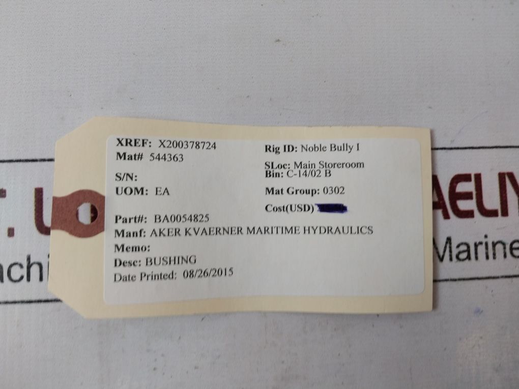 Lot of 2x Aker Ba0054825 Bushing