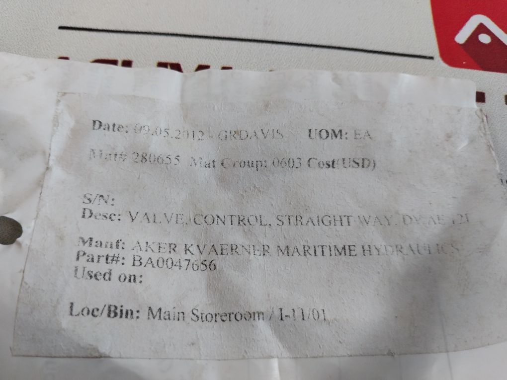 Lot Of 2X Aker Dn15 Din Dvgw Control Valve Ba0047656