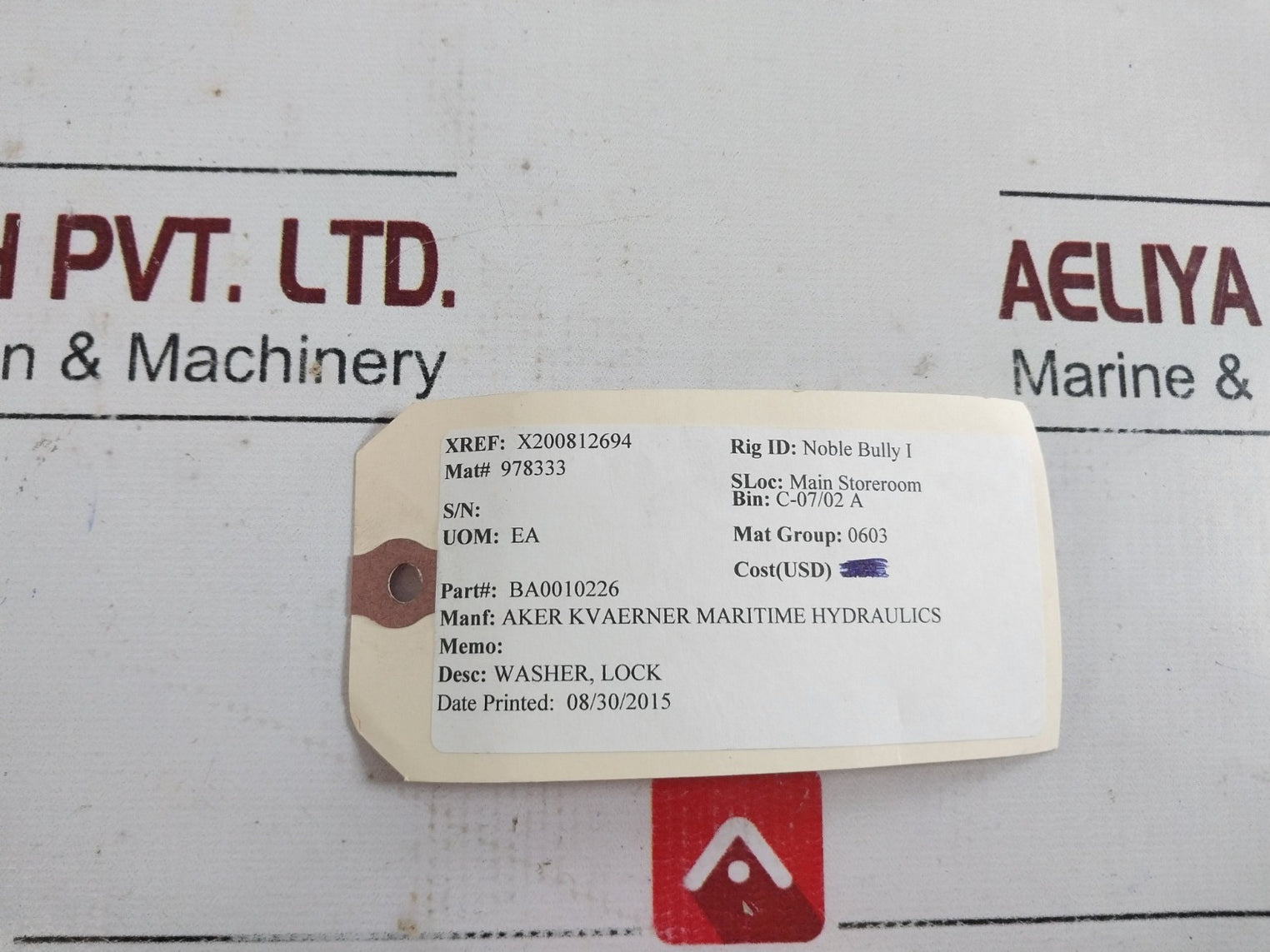 Aker Kvaerner Mb22 Metric Lock Washer Ba0010226