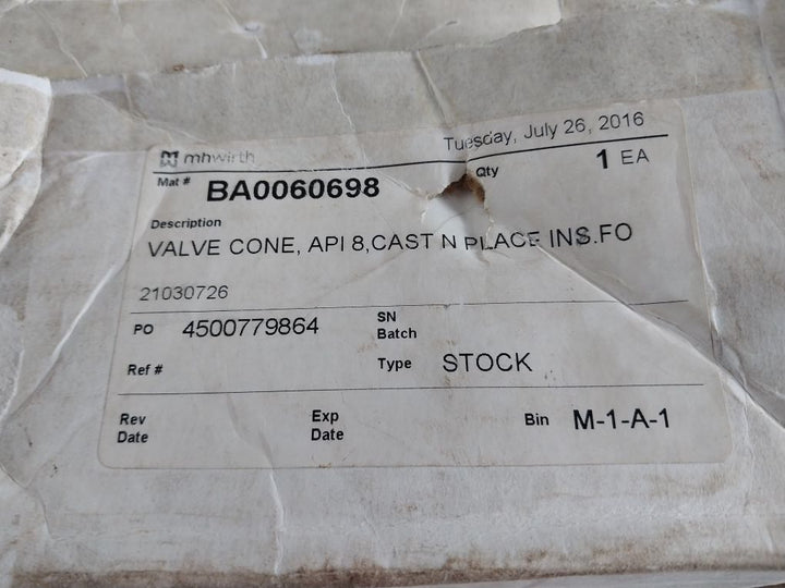 Aker Wirth 21030726 Insert Valve For Mud Pump