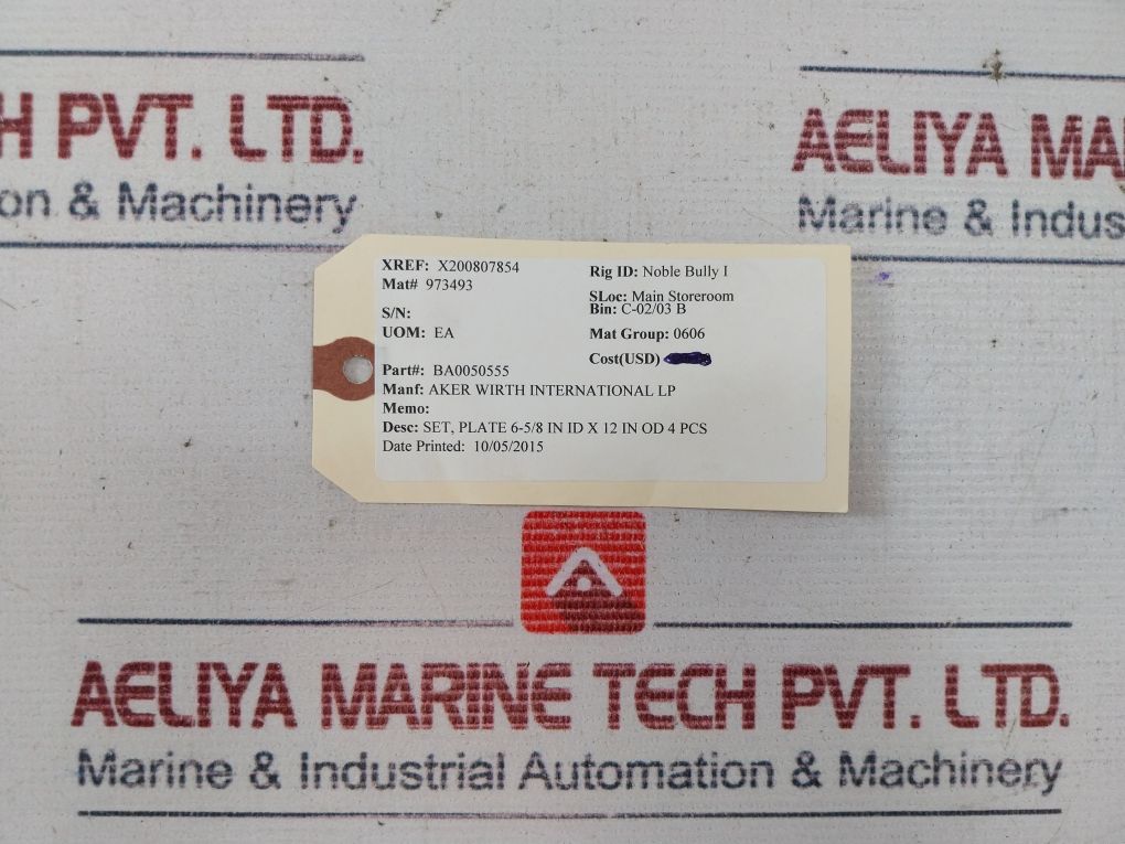 Aker Wirth Ba0050555 Mud Bucket Plates Set (4 Pieces)