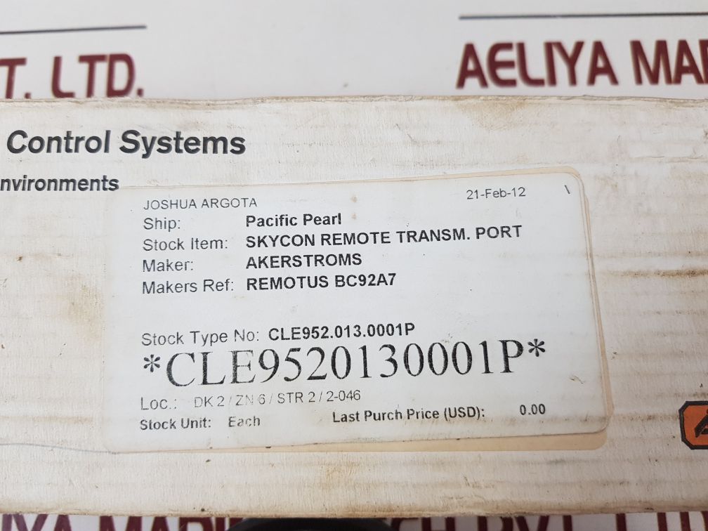 Akerstroms Tx 50 Radio Remote Control Systems