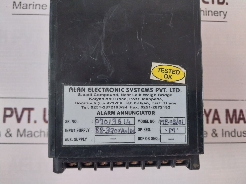 Alan Alarm Annunciator Mp.03/01 88-320Vac/Dc