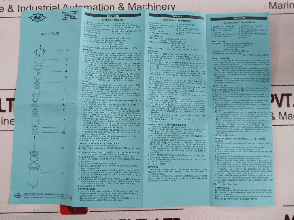 Alco Controls 006969 Filter-drier Block Set