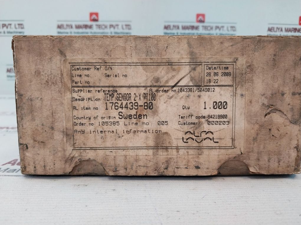 Alfa Laval 1764391-01 Temperature Sensor Pt100