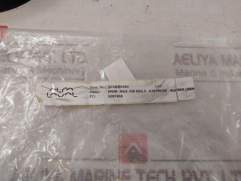 Alfa Laval 3233065393 Rubber Lining Seal