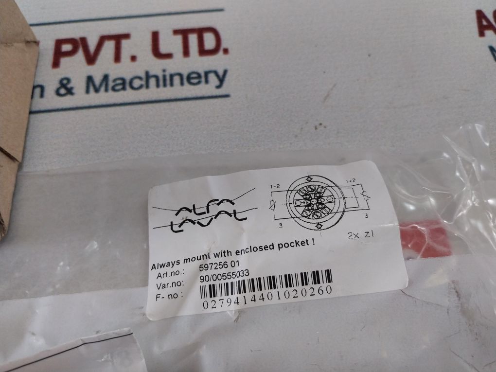 Alfa Laval 597256 01 Temperature Sensor Var.No 90/00555033