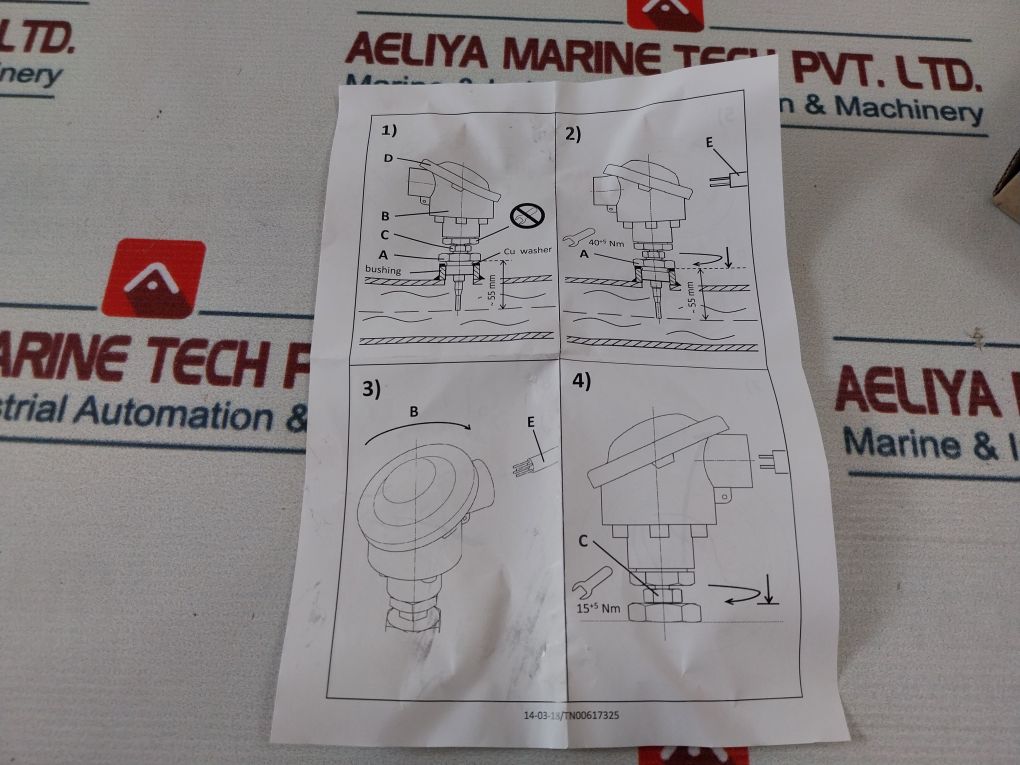 Alfa Laval 597256 01 Temperature Sensor Var.No 90/00555033