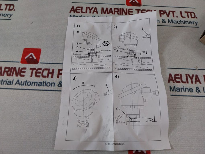 Alfa Laval 597256 01 Temperature Sensor Var.No 90/00555033