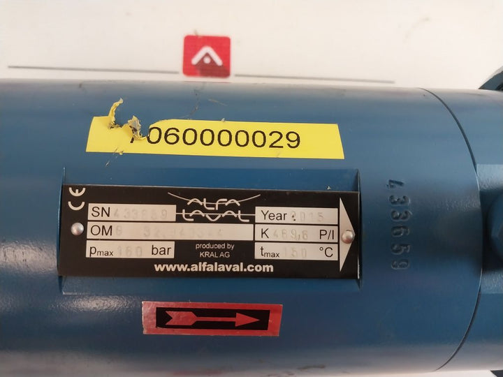 Alfa Laval Omg 32.940344 Flow Meter 160 Bar
