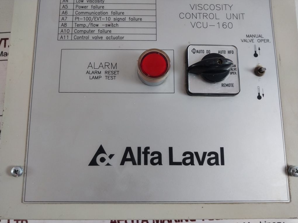Alfa Laval Vcu-160R Viscosity Control Unit Version 3