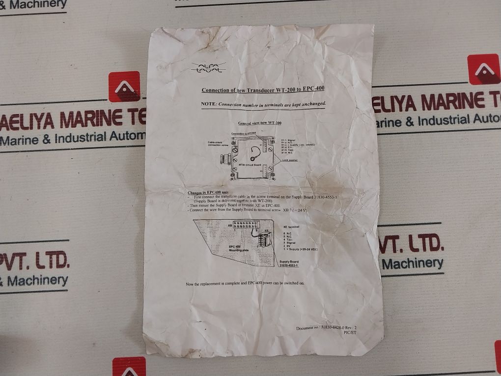 Alfa Laval Wt-200 Grey Water Transducer 3183017704