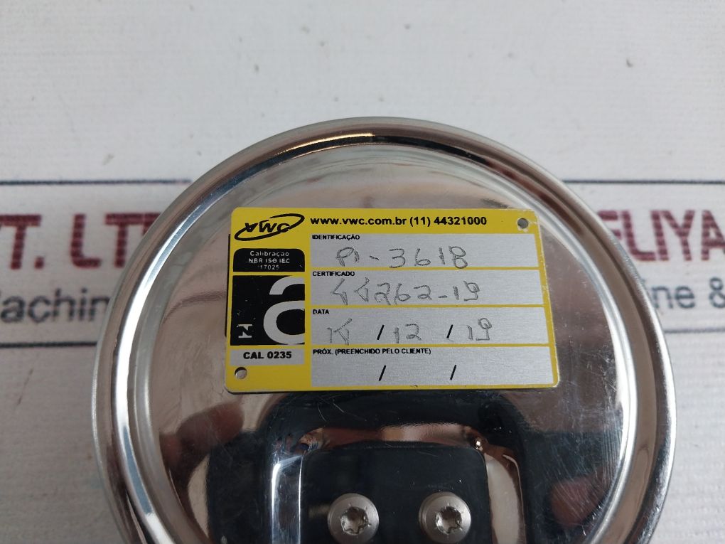 Alianca Comercial Nbr 14105-1 Pressure Gauge 0-20 Bar