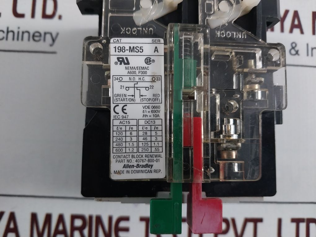 Allen-bradley 100-a24Nb3 Ser:C Contactor 24A 40767-800-01