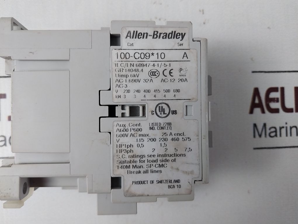 Allen-bradley 100-c09*10 Ser.A Contactor 110V 50Hz/120V 60Hz