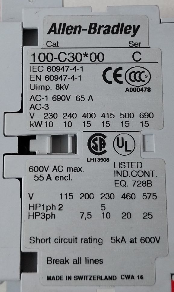 Allen-bradley 100-c30*00