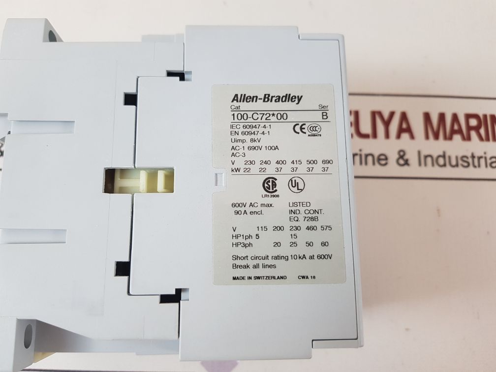 Allen-bradley 100-c72Kd00 Ser: B Contactor