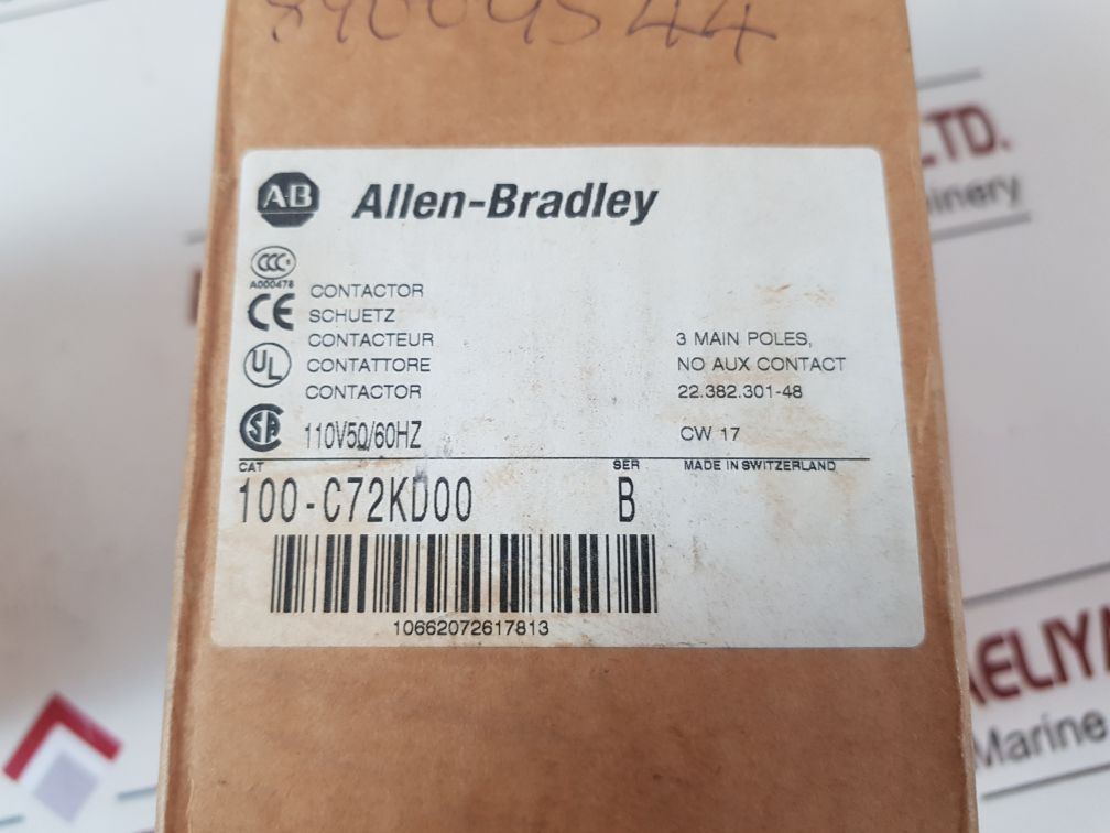 Allen-bradley 100-c72Kd00 Ser: B Contactor
